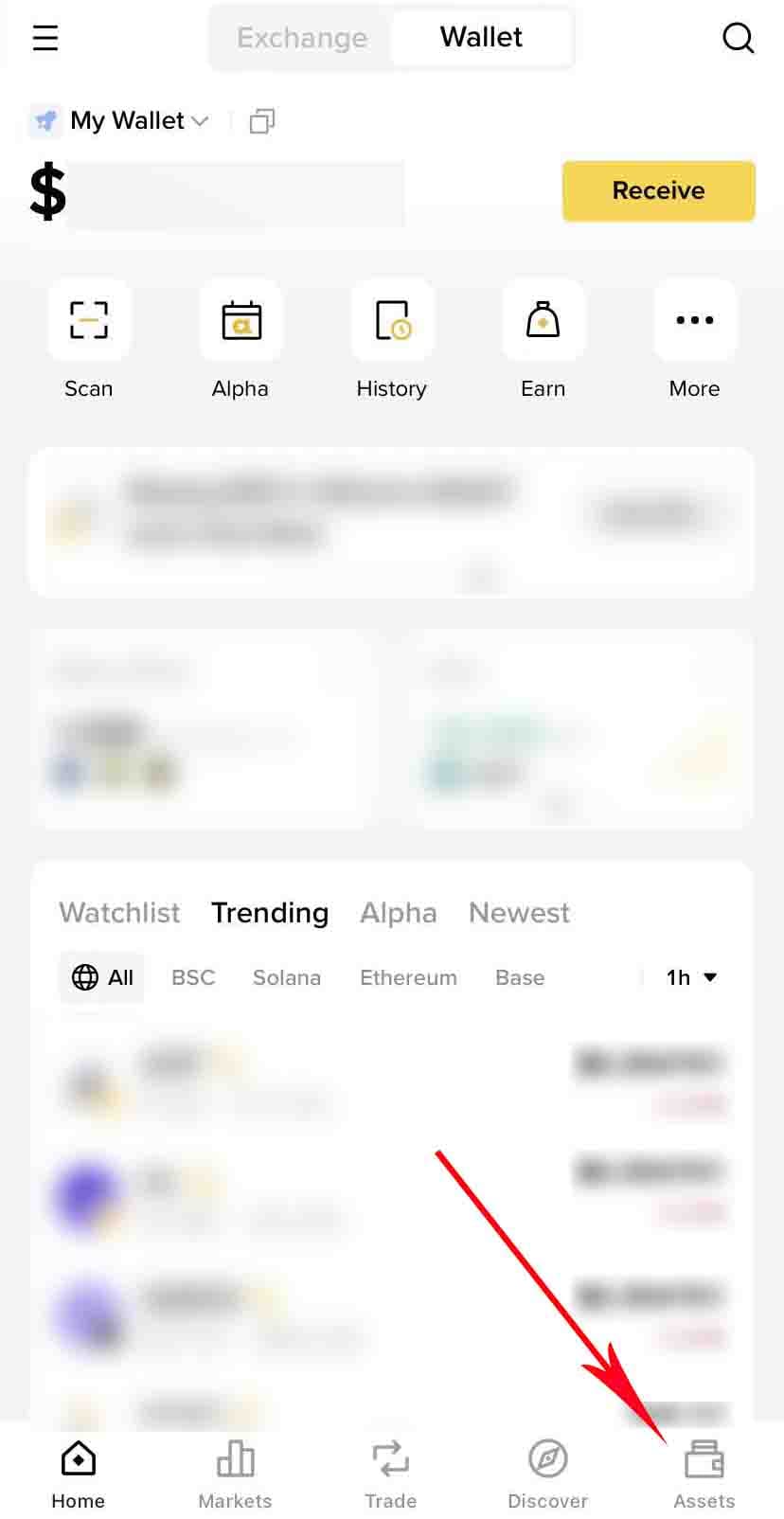 Step 1: Open Binance Web3 Wallet